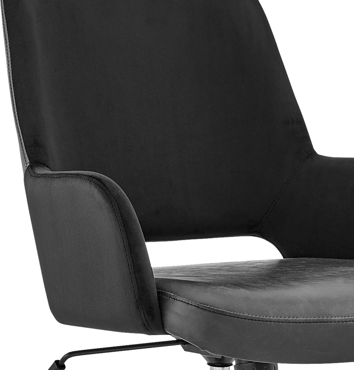 Reder Black Polyester,Synthetic Fabric Tilt Desk Chair | Rooms to Go