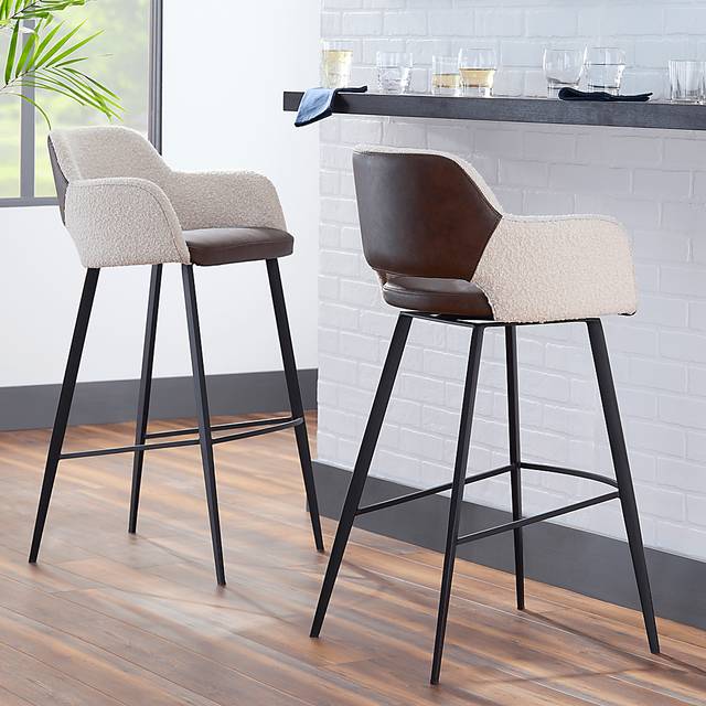 Reder Ivory Swivel Bar Stool - Thumbnail - Image 2
