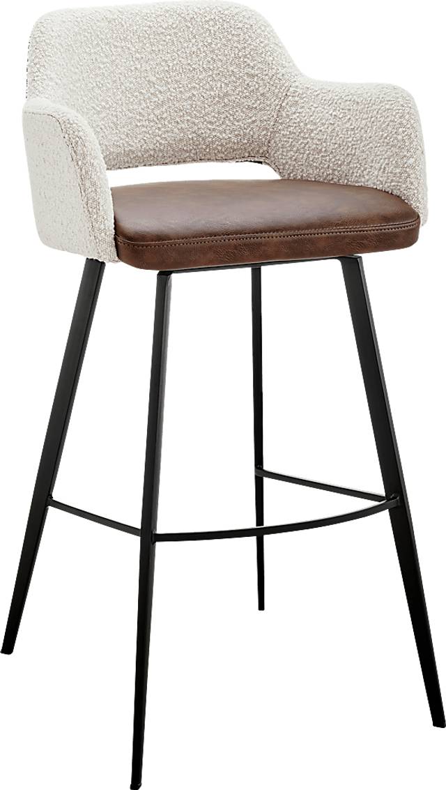 Reder Ivory Swivel Bar Stool - Thumbnail - Image 1