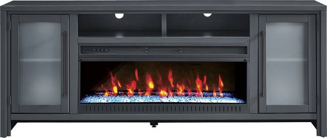 Redmond Blue 80 in. Console with Electric Fireplace - Thumbnail - Image 1