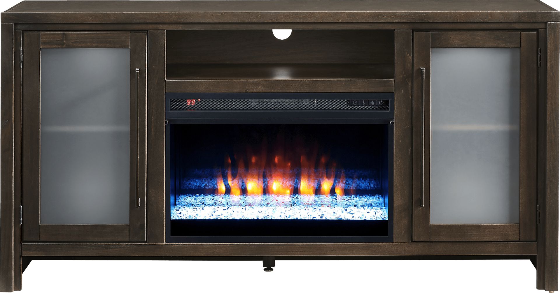 Redmond Espresso 64 in. Console with Electric Fireplace - Image 1