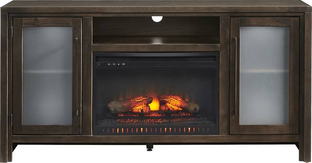 Redmond Espresso 64 in. Console with Electric Log Fireplace - Thumbnail - Image 1