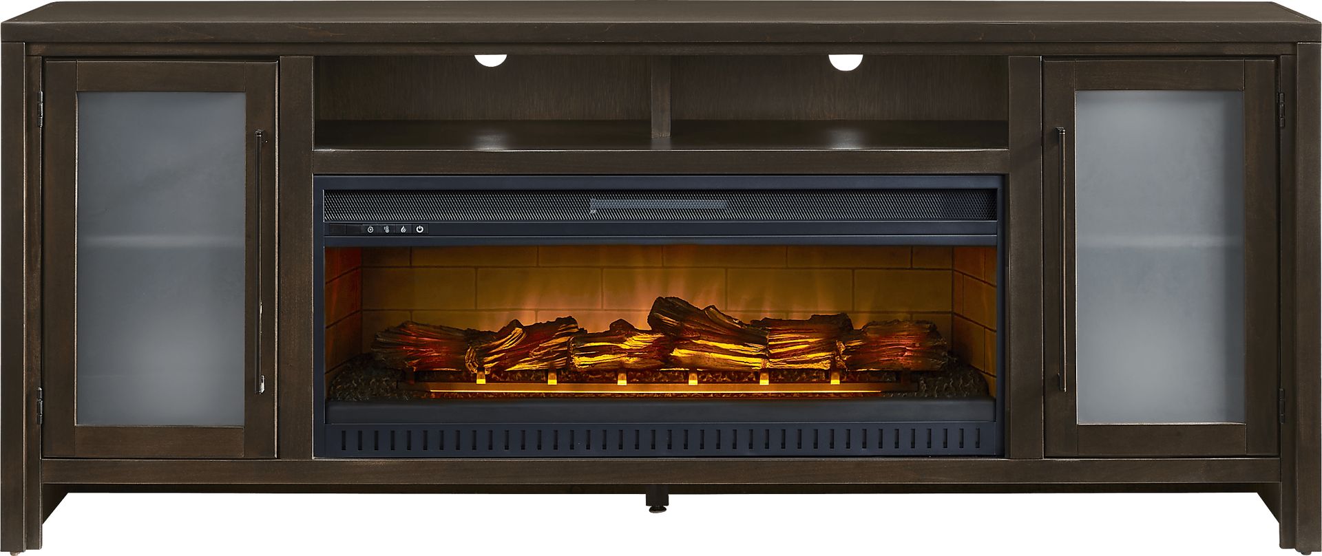 Redmond Espresso 80 in. Console with Electric Log Fireplace - Image 1