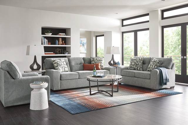 Redwood Park Gray 3 Pc Living Room - Thumbnail - Image 1