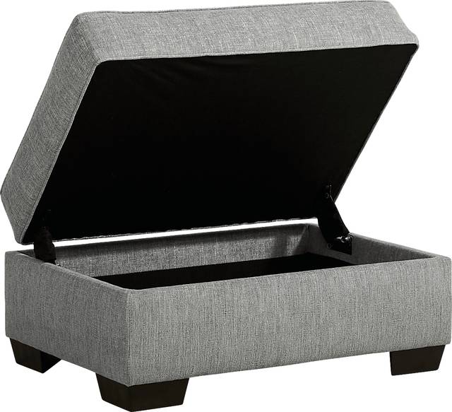 Redwood Park Gray Storage Ottoman - Thumbnail - Image 3
