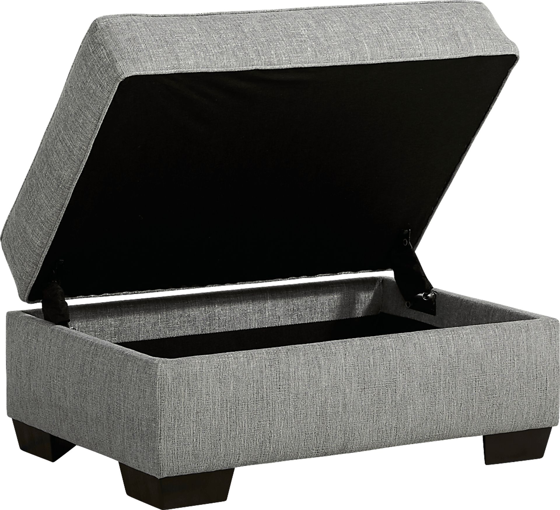 Redwood Park Gray Storage Ottoman - Image 3