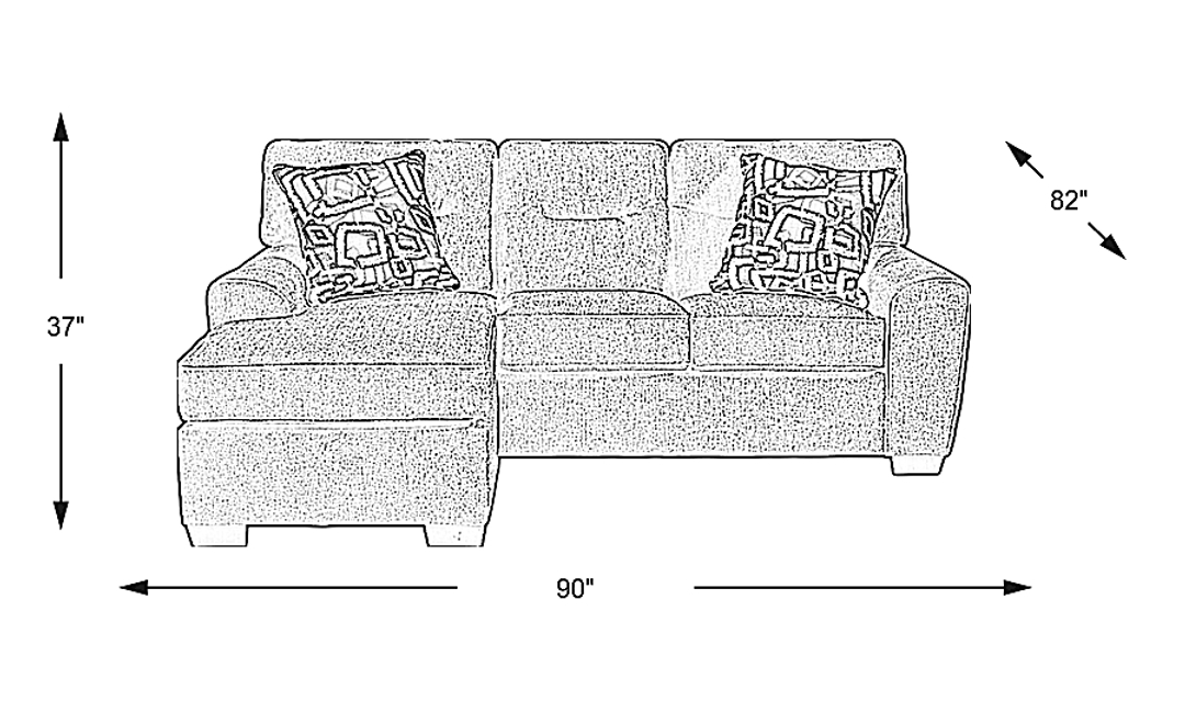 Redwood Park Chenille 2 Pc Sectional