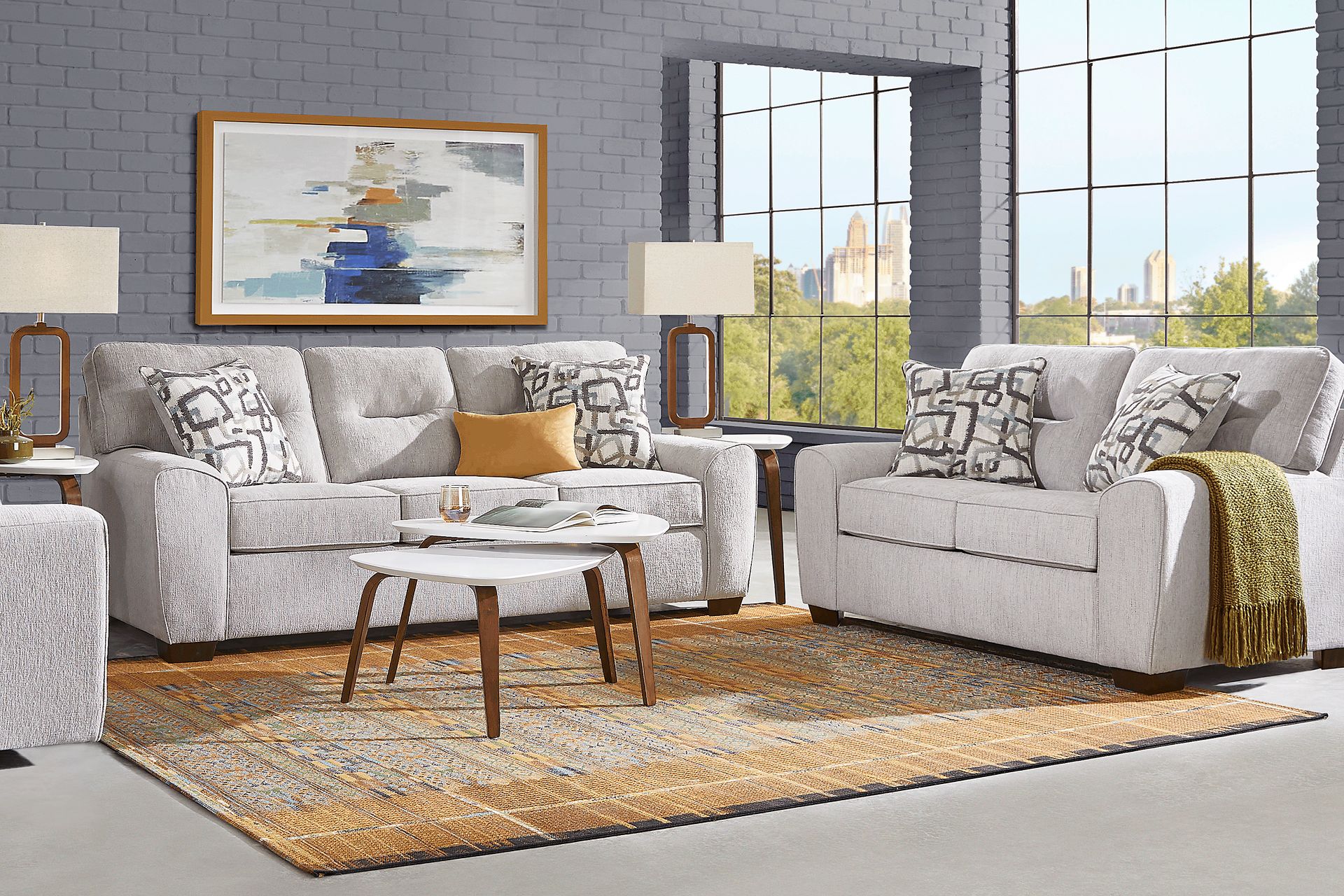 Redwood Park Smoke 7 Pc Living Room - Image 1