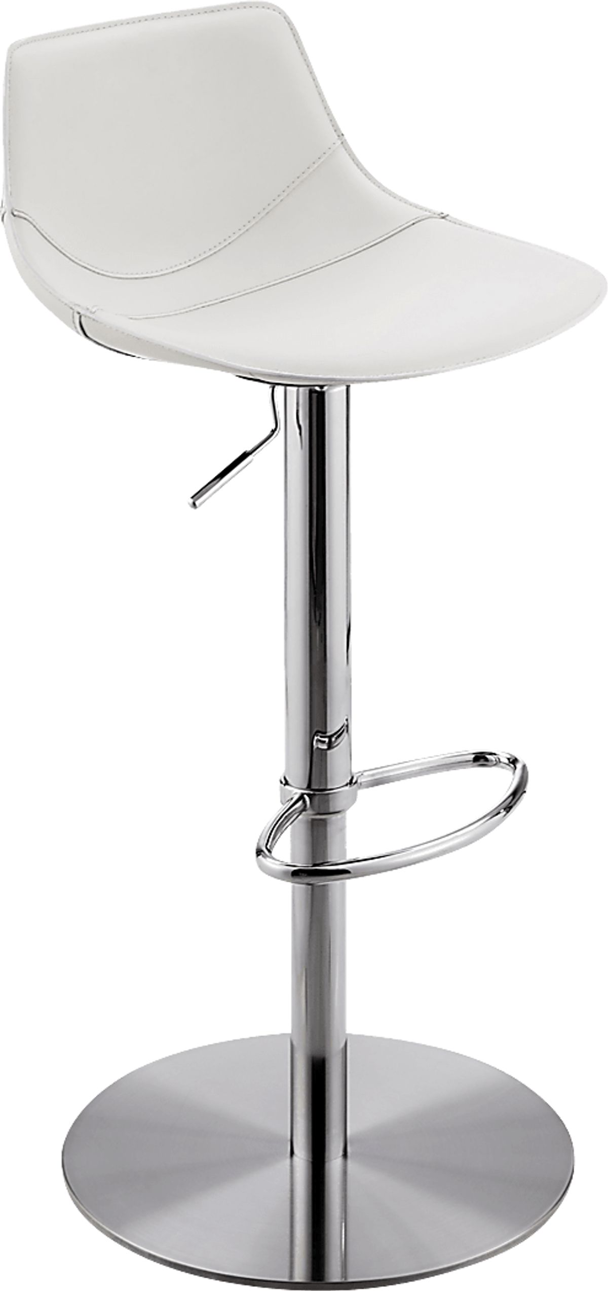 Reebe White Leather Barstool | Rooms to Go