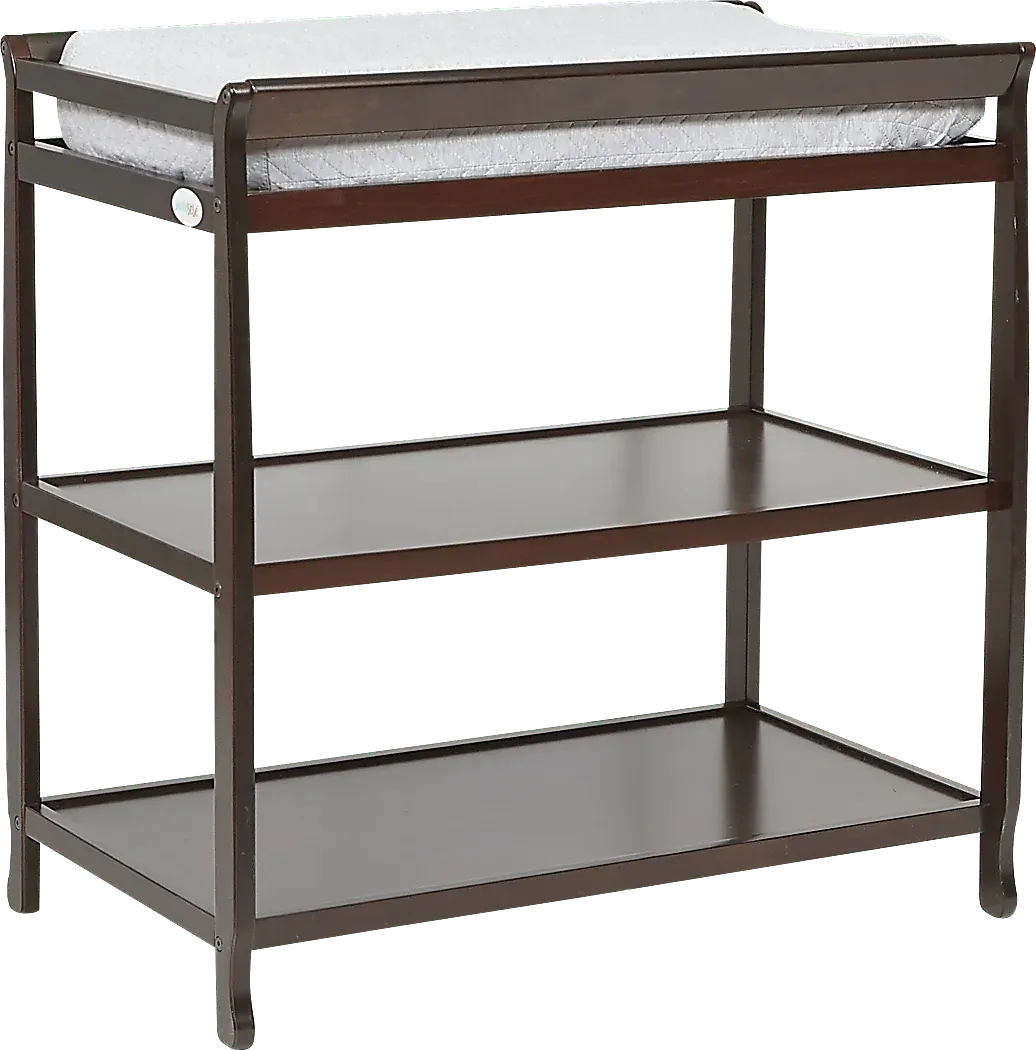 Reena Espresso Dark Wood Changing Table Rooms to Go
