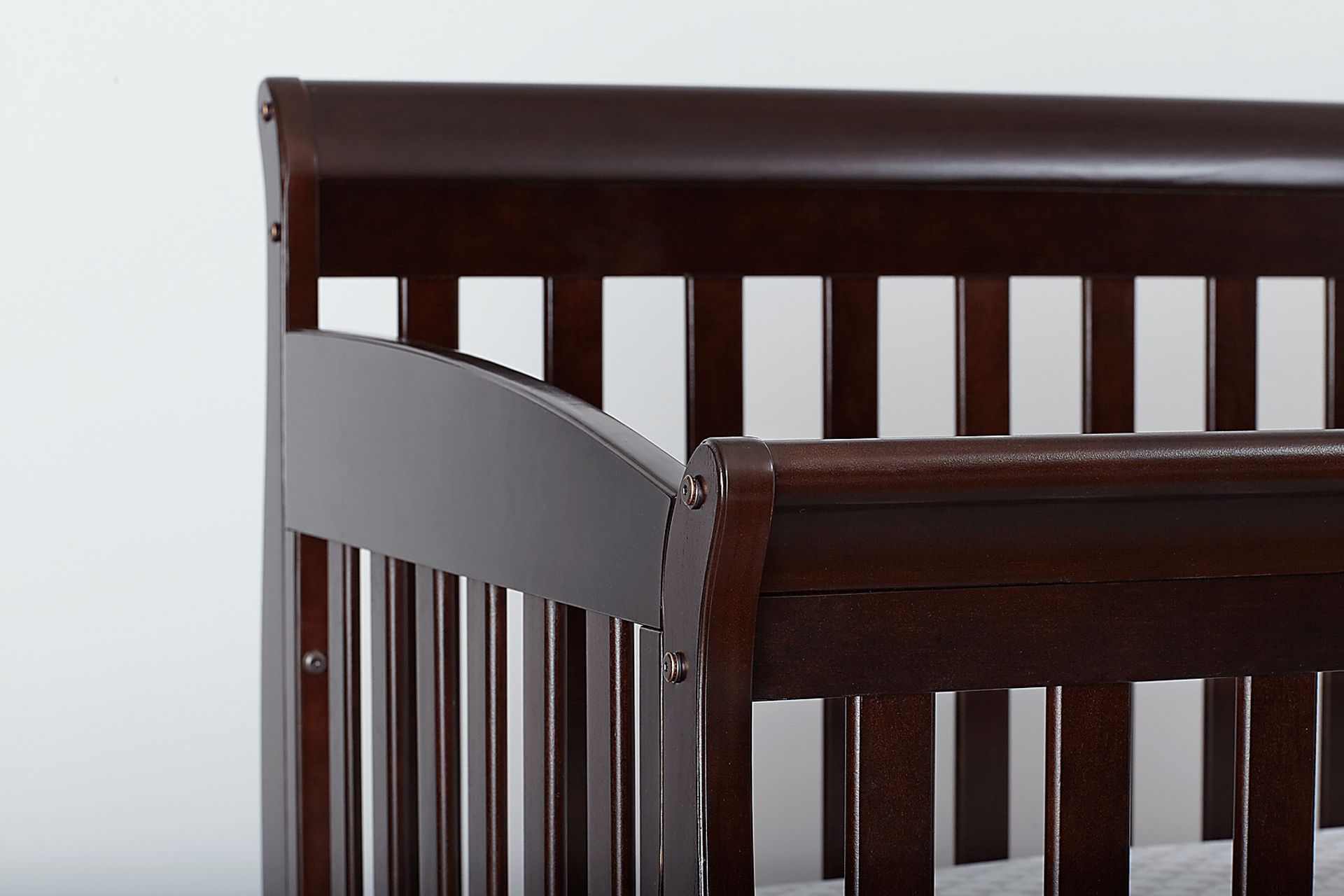 Reena Espresso Convertible Crib with Toddler Rail - Image 3