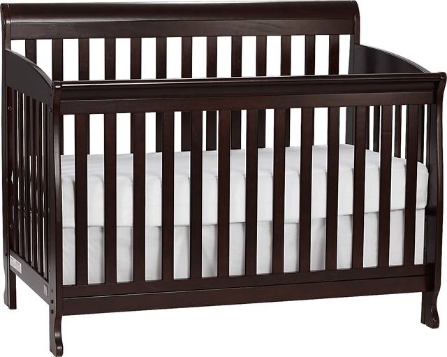 Reena Espresso Convertible Crib with Toddler Rail - Thumbnail - Image 1