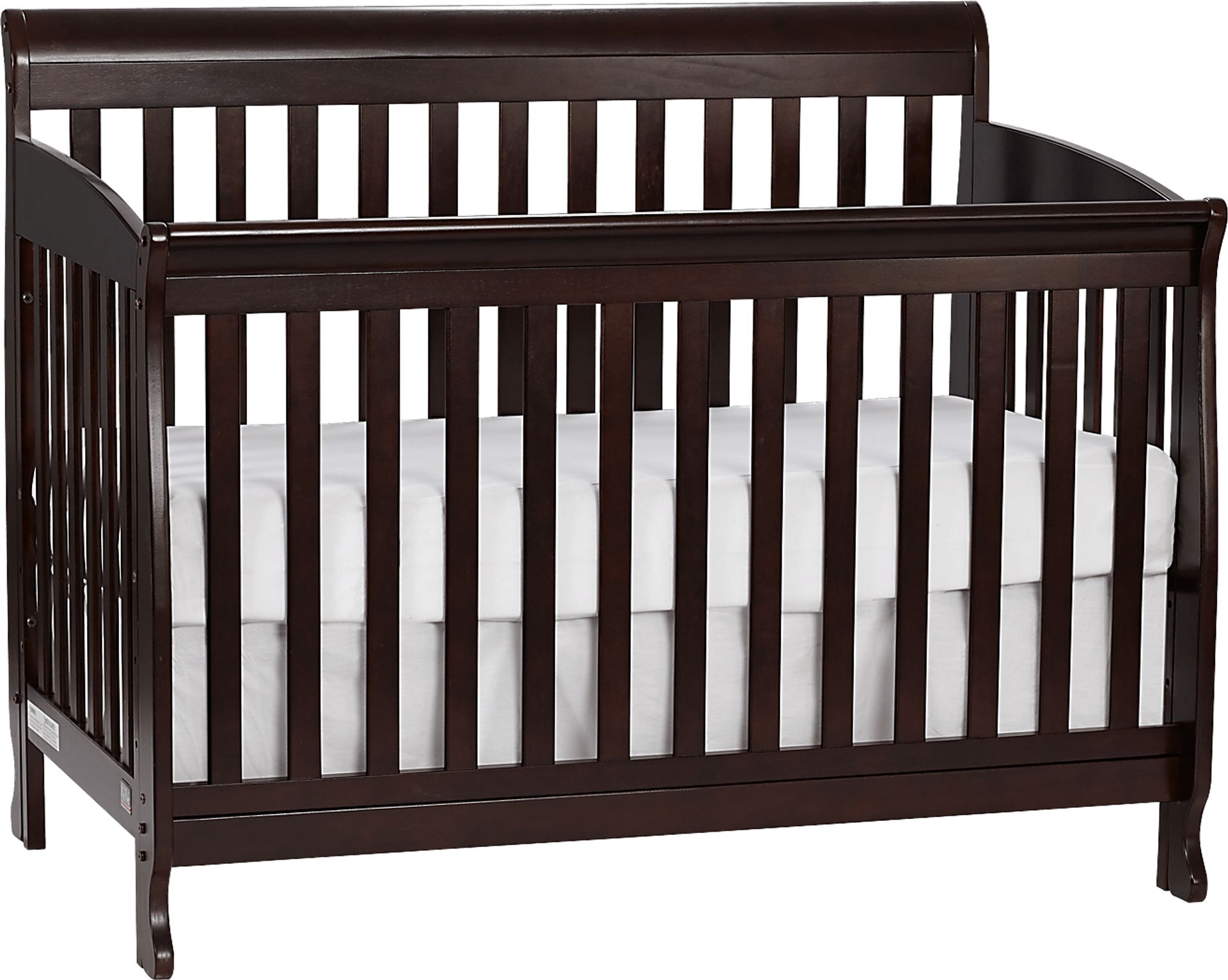 Reena Espresso Convertible Crib with Toddler Rail - Image 1