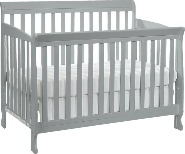 Reena Gray Convertible Crib with Toddler Rail - Thumbnail - Image 1