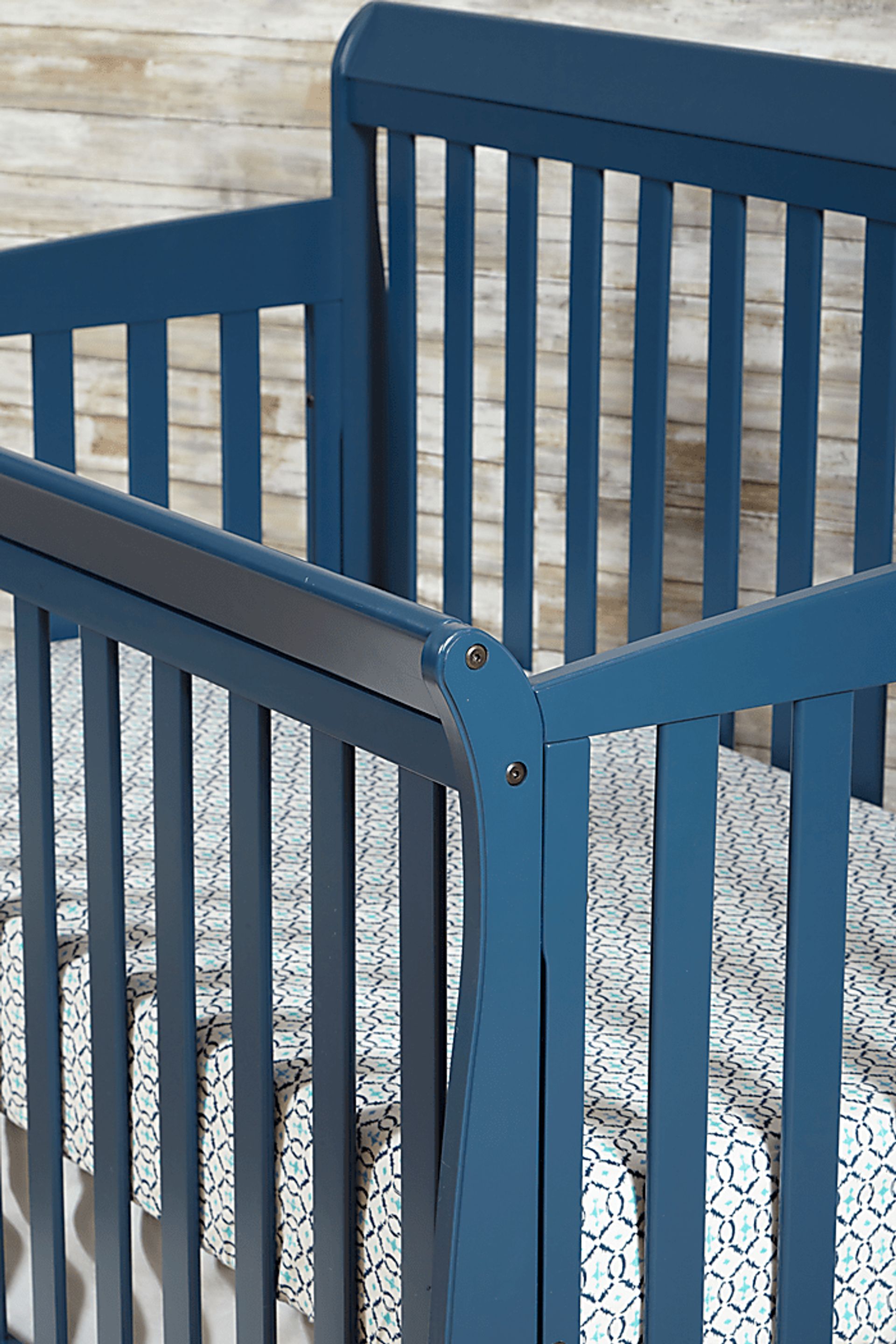 Reena Navy Convertible Crib with Toddler Rail - Image 7
