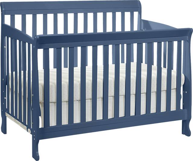 Reena Navy Convertible Crib with Toddler Rail - Thumbnail - Image 1