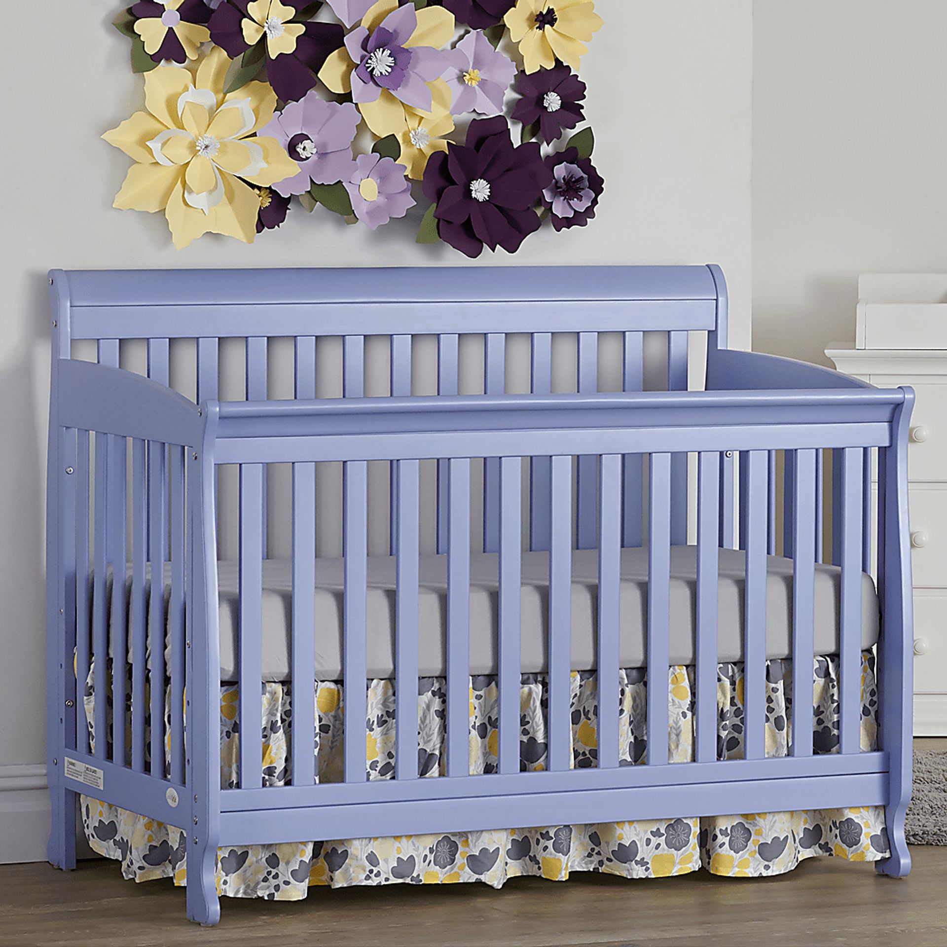 Reena Lilac Convertible Crib with Toddler Rail - Image 4
