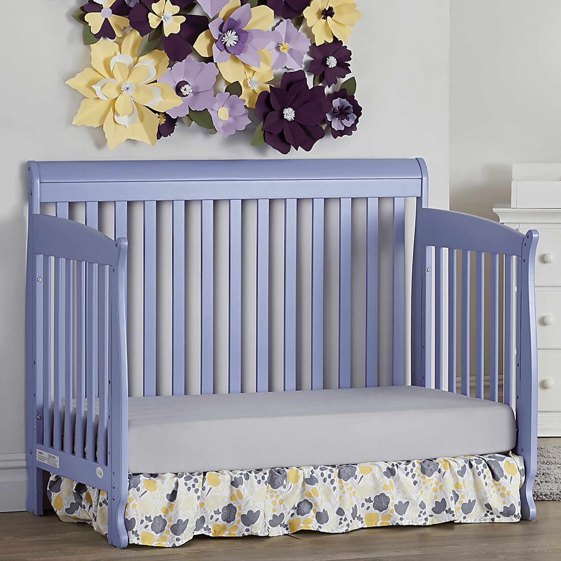 Reena Lilac Convertible Crib with Toddler Rail - Image 5