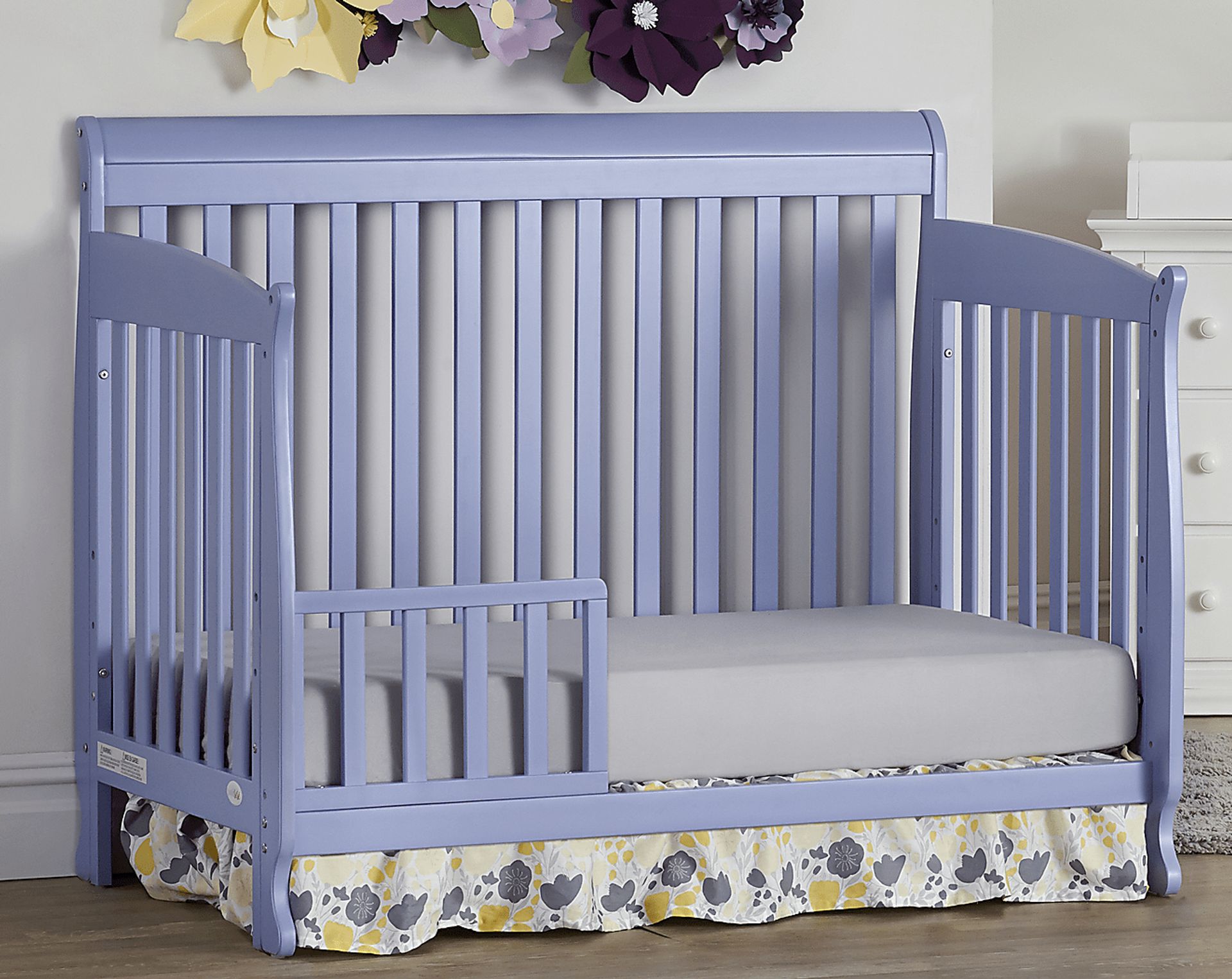 Reena Lilac Convertible Crib with Toddler Rail - Image 6