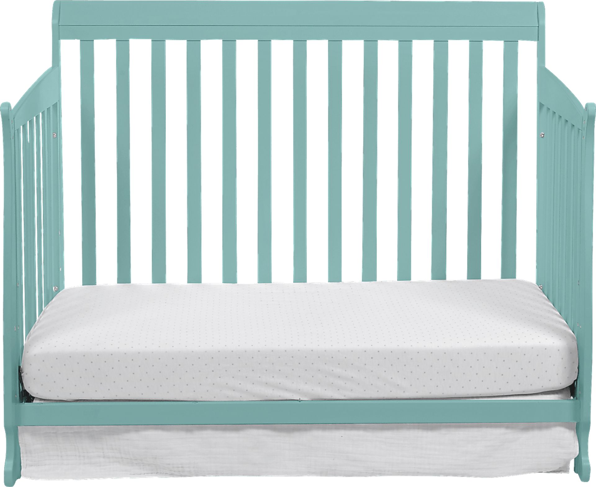 Reena Turquoise Convertible Crib with Toddler Rail - Image 6