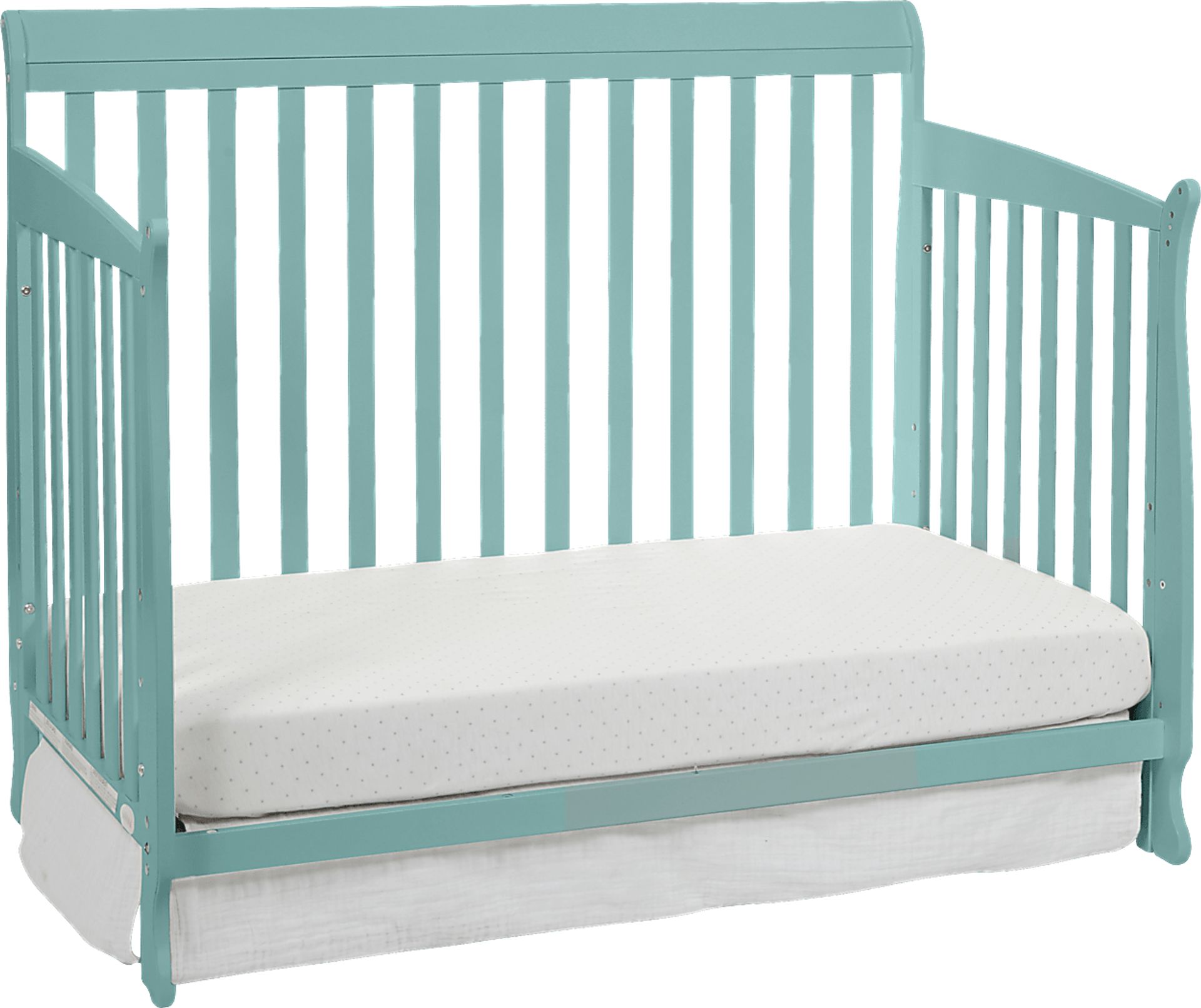 Reena Turquoise Convertible Crib with Toddler Rail - Image 7
