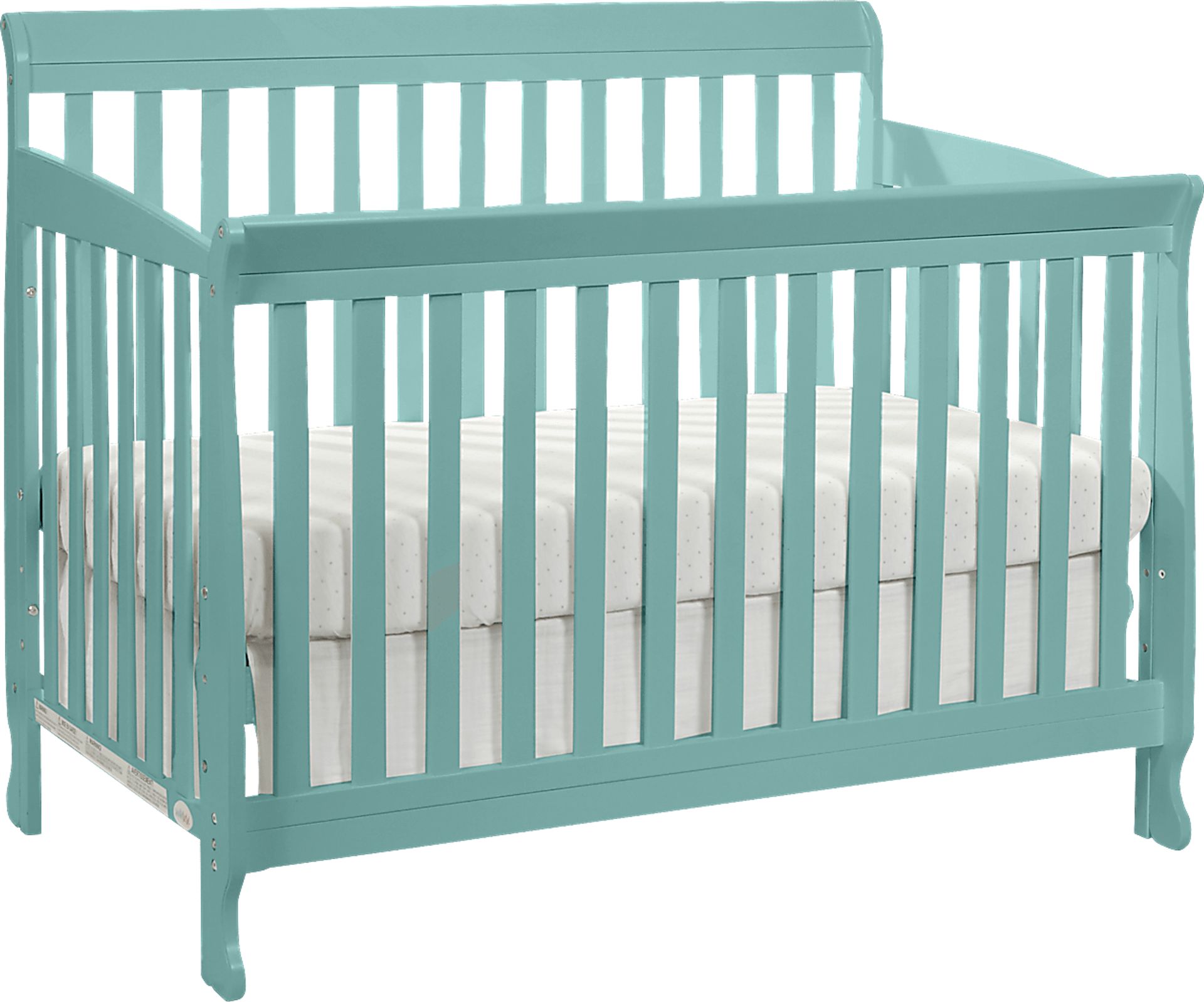 Reena Turquoise Convertible Crib with Toddler Rail - Image 1