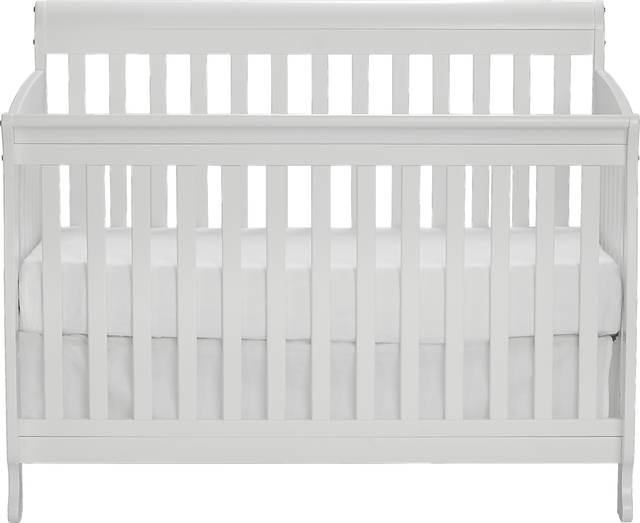 Reena White Convertible Crib with Toddler Rail - Thumbnail - Image 2