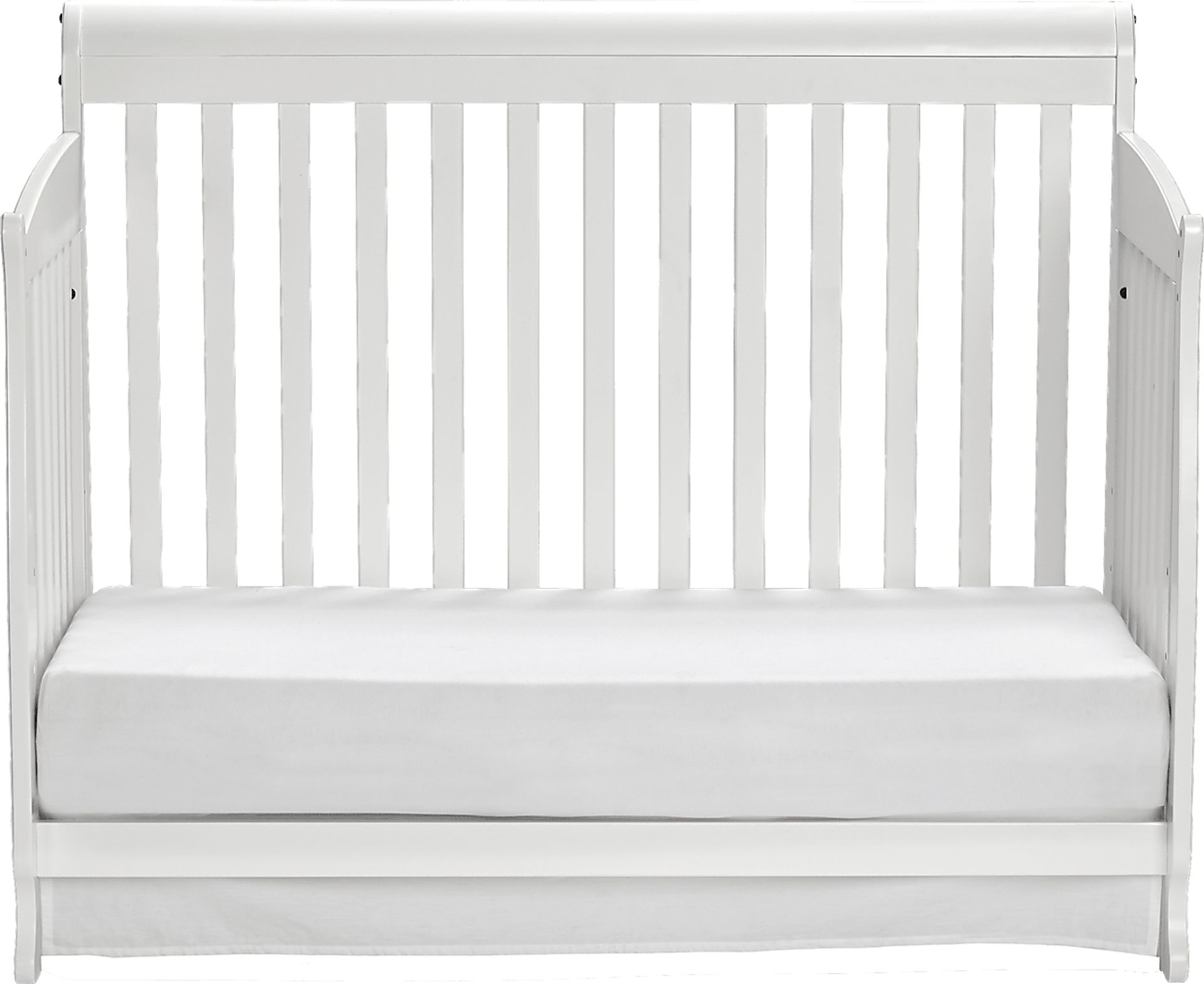 Reena White Convertible Crib with Toddler Rail - Image 3