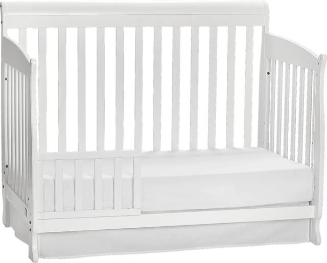 Reena White Convertible Crib with Toddler Rail - Thumbnail - Image 8