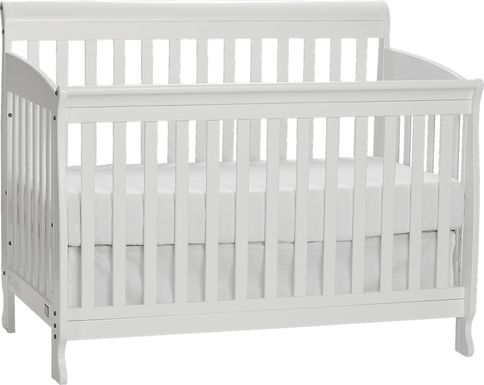Reena White Convertible Crib with Toddler Rail