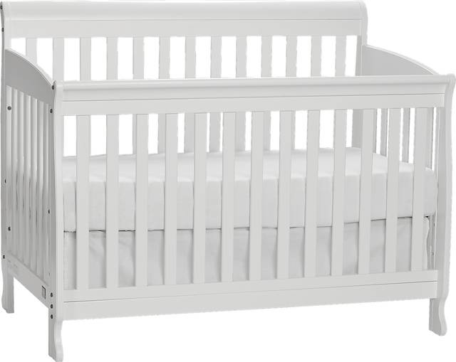 Reena White Convertible Crib with Toddler Rail - Thumbnail - Image 1