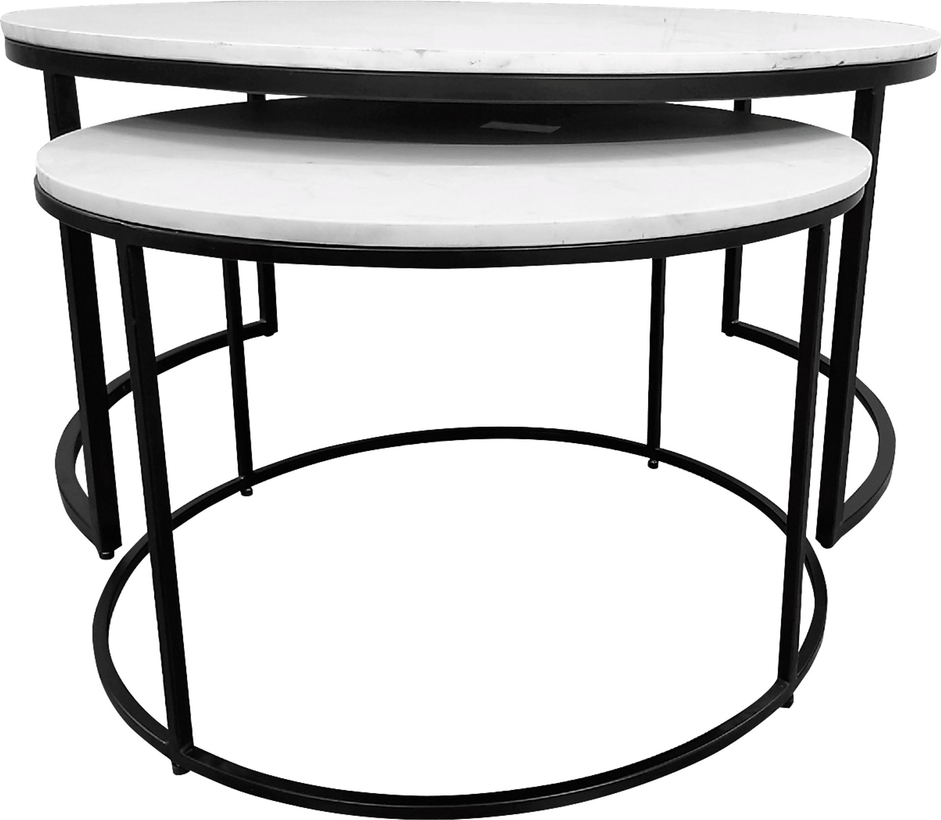 Reeves White Nesting Cocktail Tables, Set of 2 - Image 2