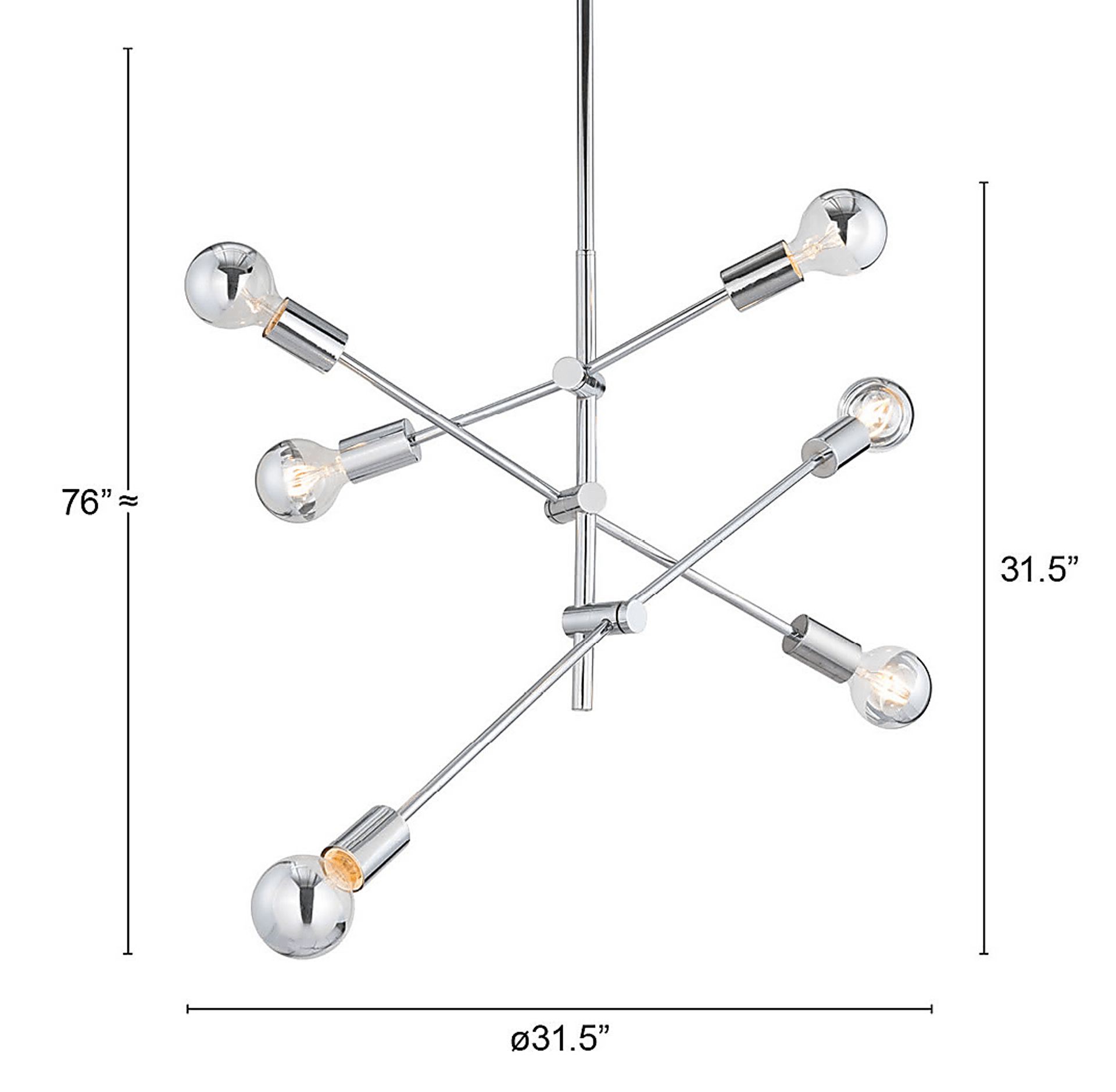 Refugio Cove Chrome Chandelier - Image 6