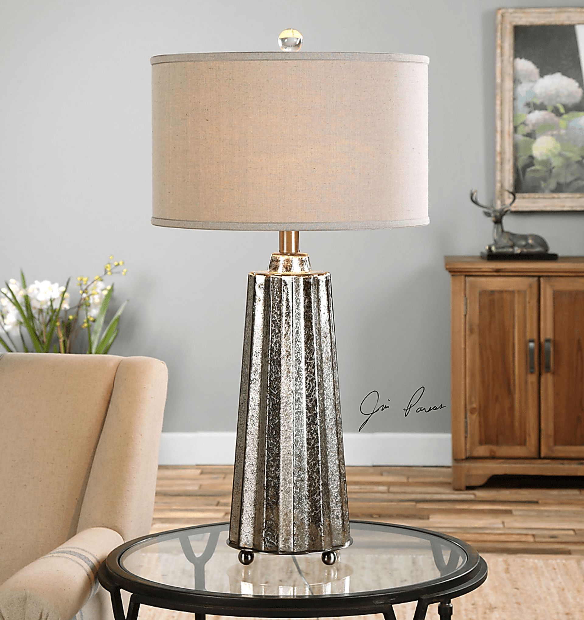 Regent Oak Gray Lamp - Image 2