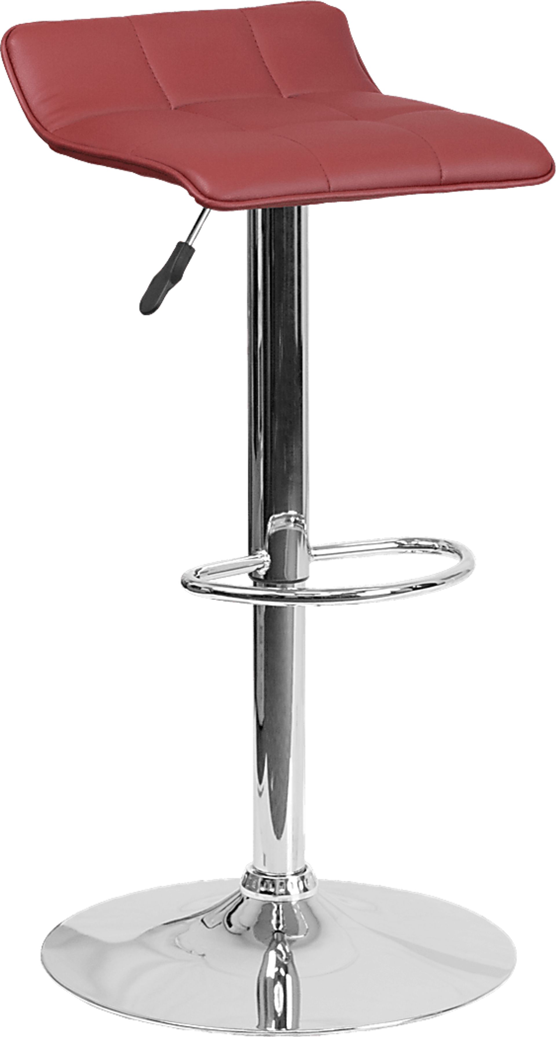 Reggie Burgundy Adjustable Swivel Barstool - Image 1