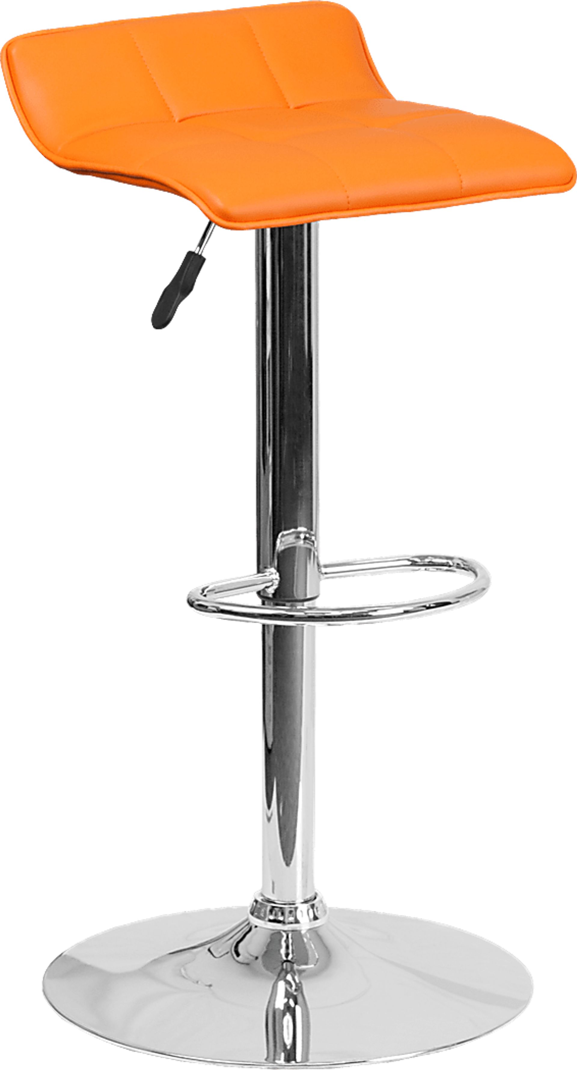 Reggie Orange Adjustable Swivel Barstool - Image 1