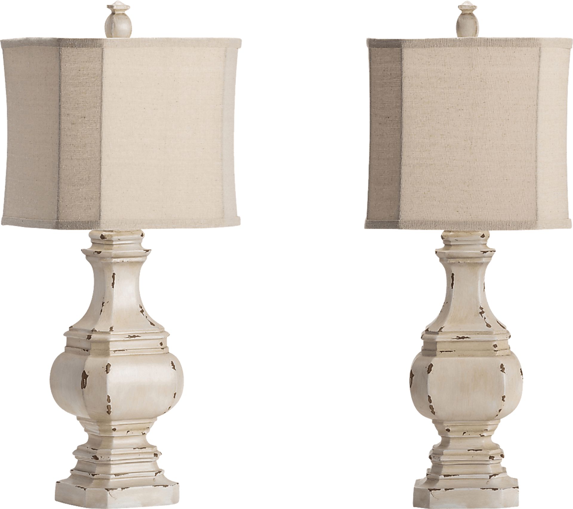 Regina Lane White Table Lamps, Set of 2 - Image 1