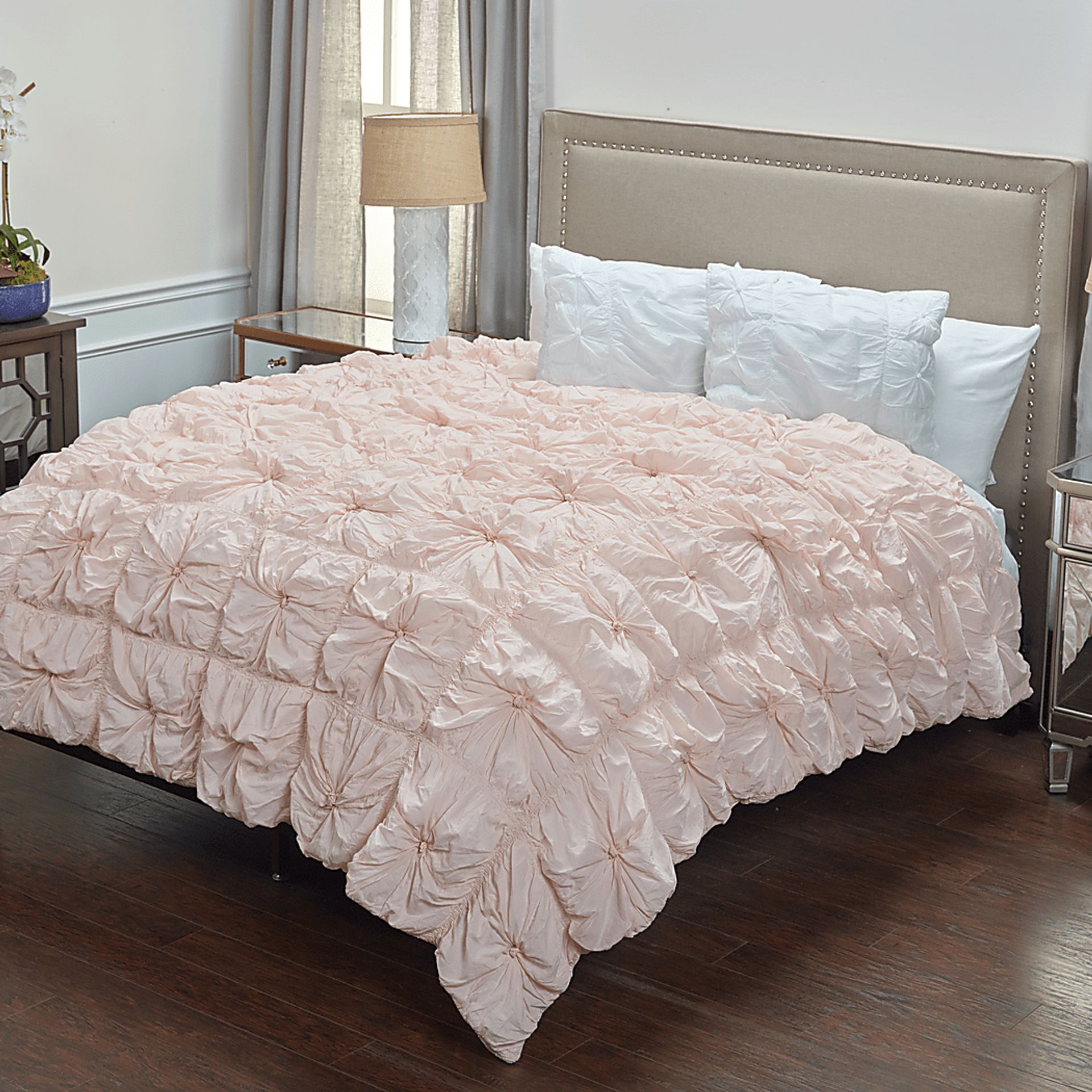 Reia Pink 3 Pc Queen Comforter Set - Image 2