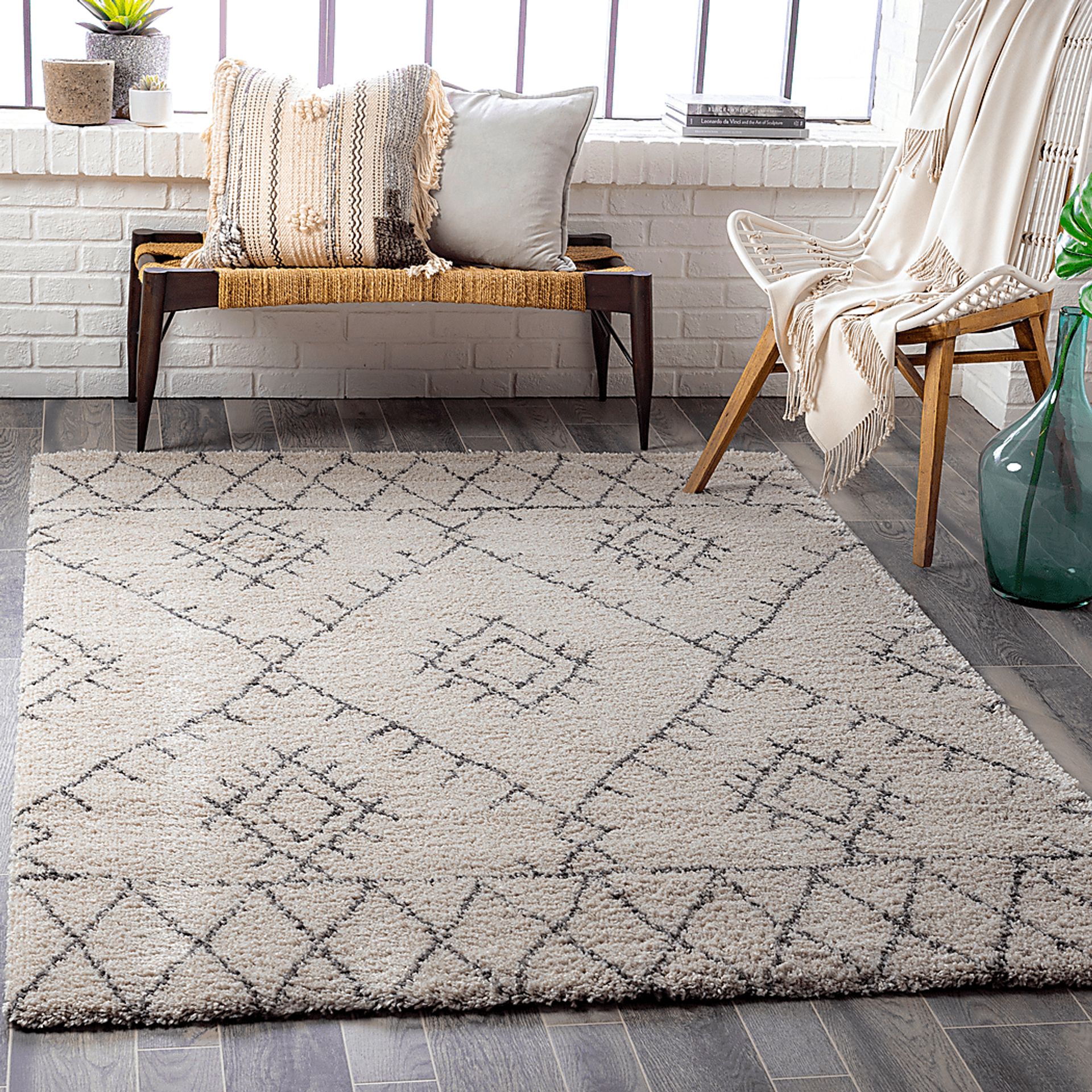 Reidwick Cream 5'4 x 7'7 Area Rug - Image 2