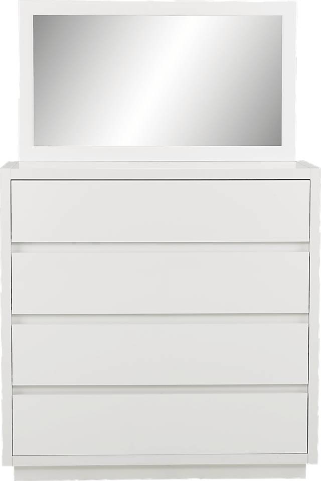 Reino White Dresser & Mirror - Thumbnail - Image 1