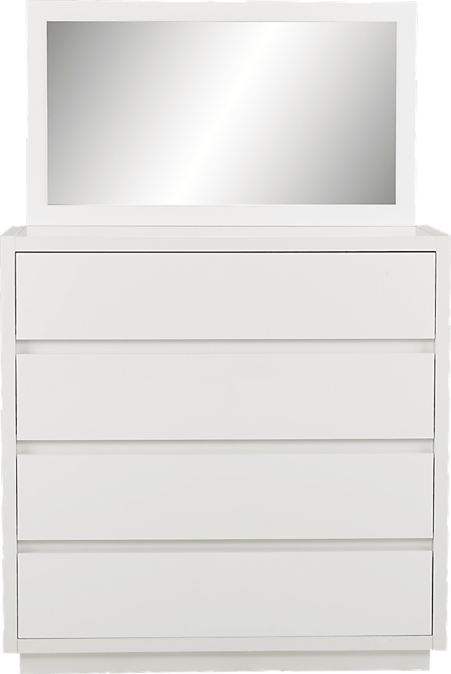 Reino White Dresser & Mirror - Image 1