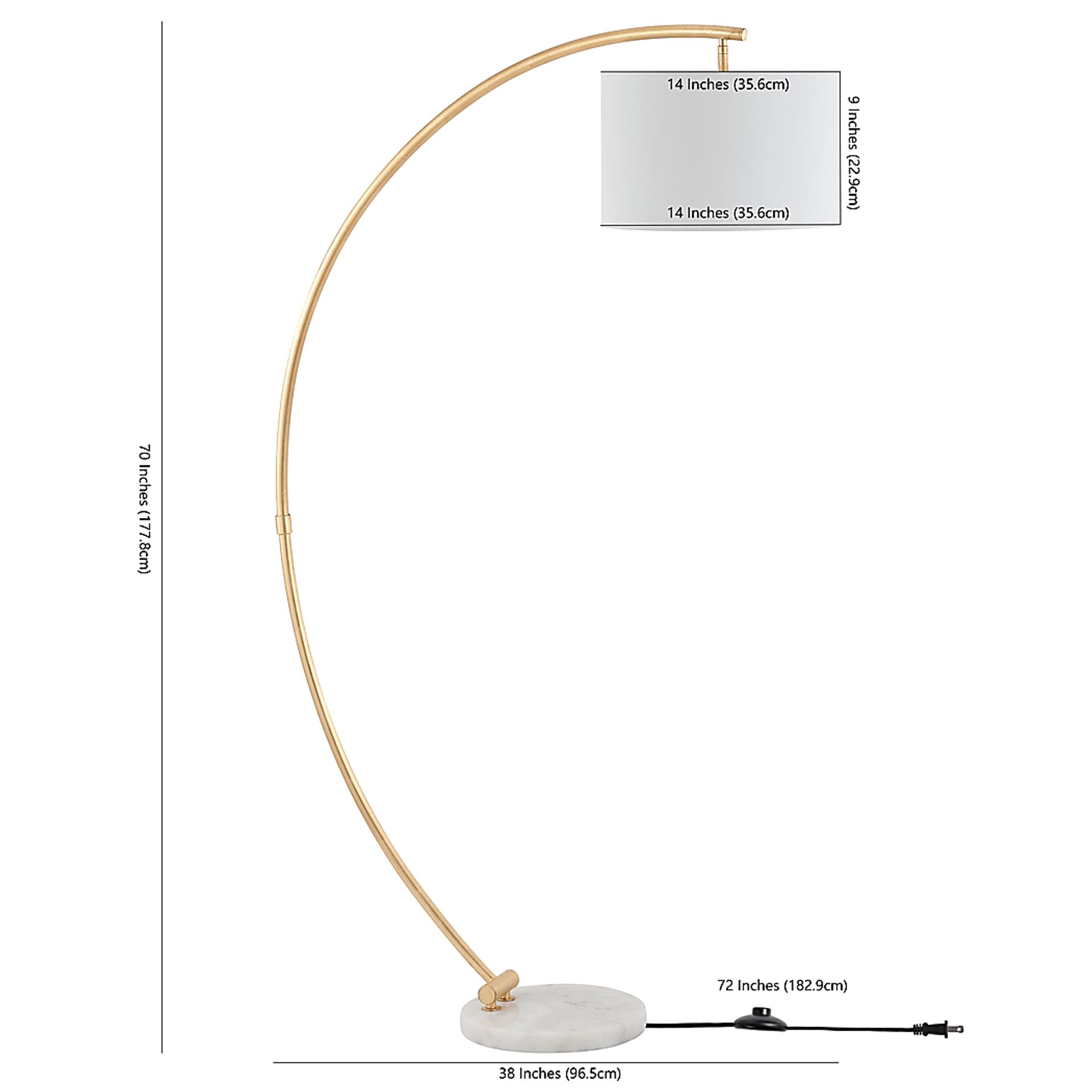 Reisener Drive Gold Floor Lamp - Image 2