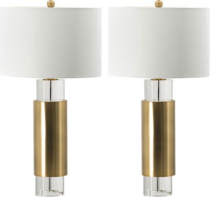 Reisling Grove Gold Table Lamps, Set of 2