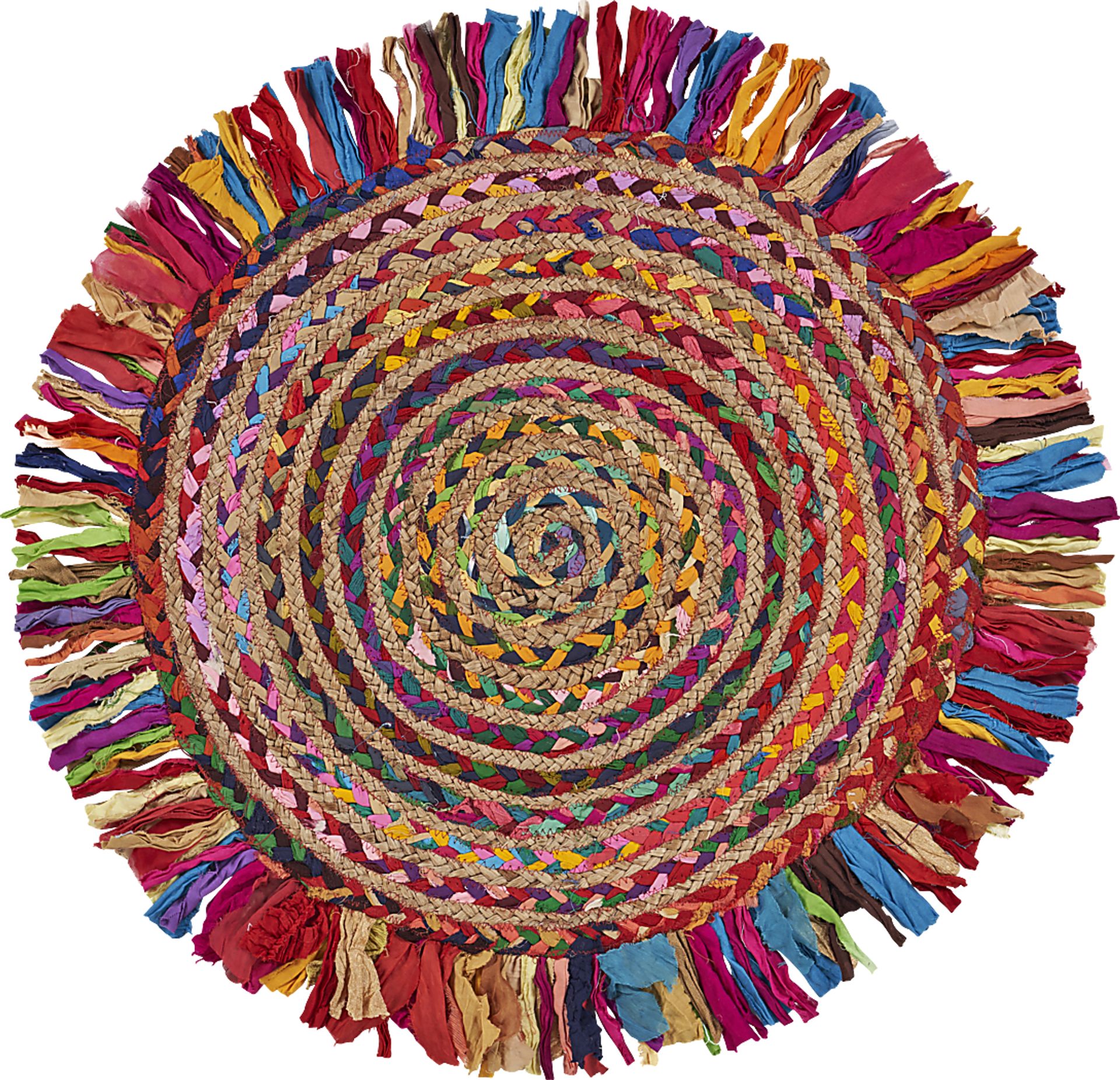 Reizu Red/Multi 5'6 Round Rug - Image 1