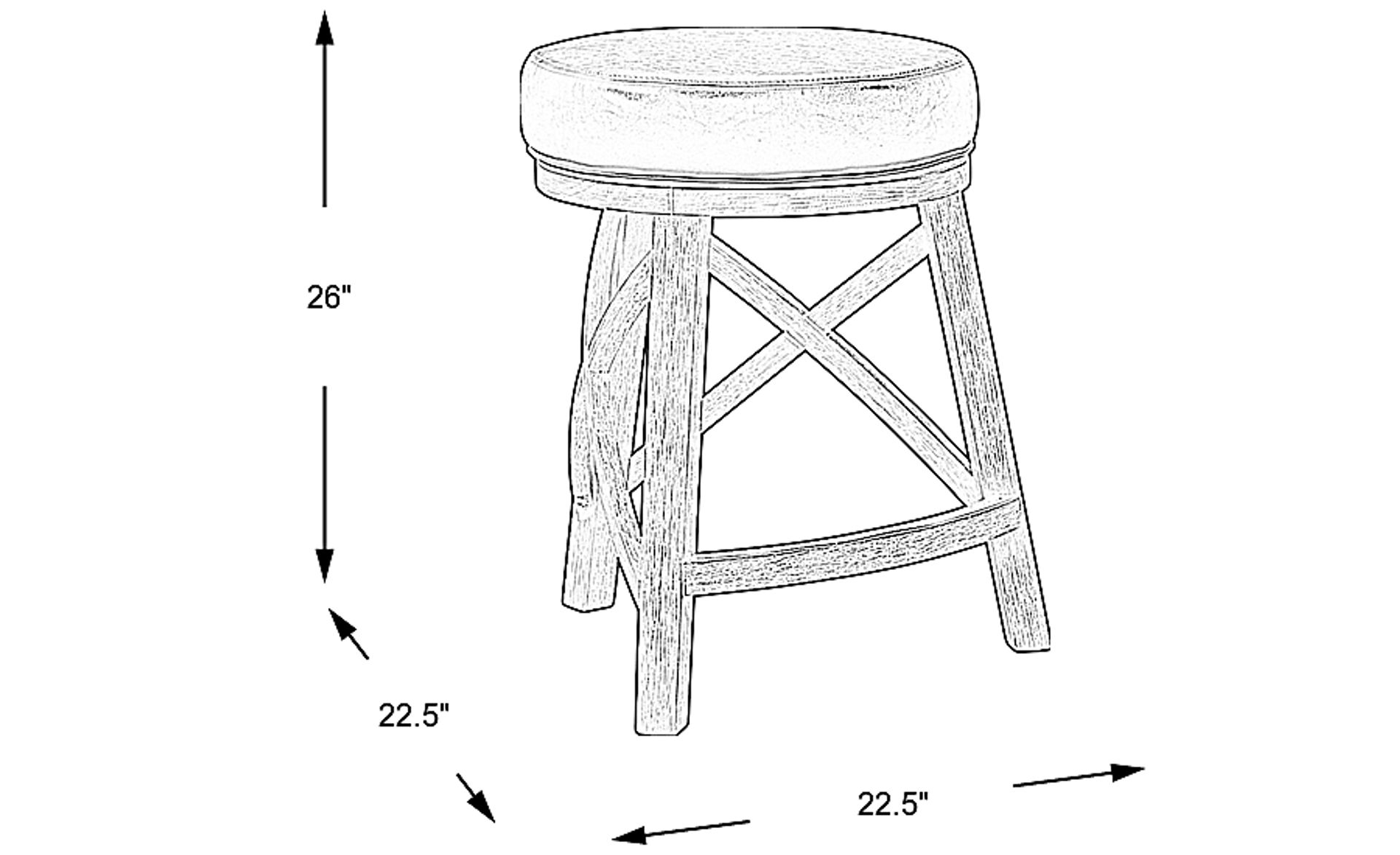Dimension Image. Please refer to the Dimension Tab on this page for dimension details.