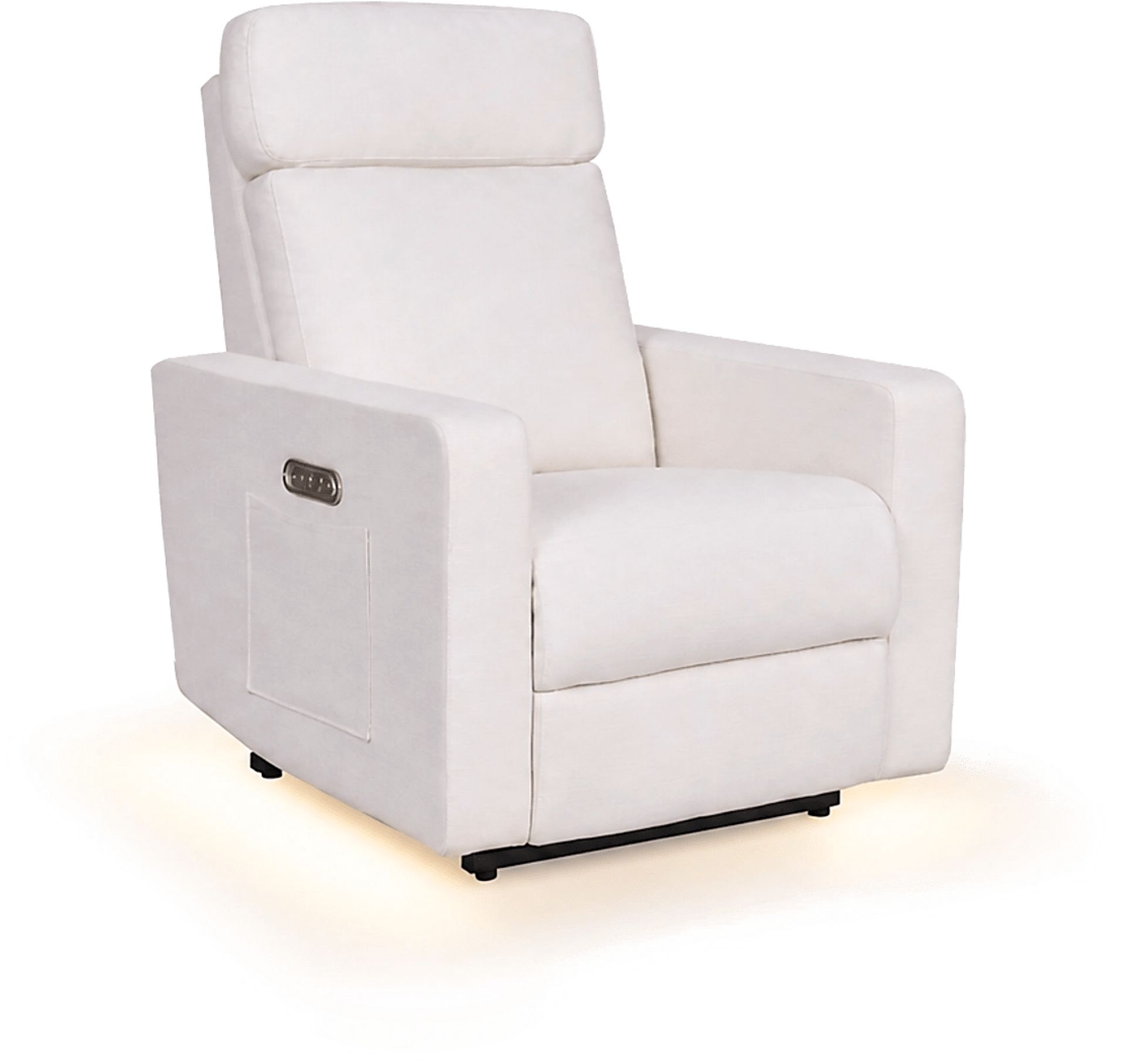 Relaxation Rocker White Auto Glider Recliner - Image 2