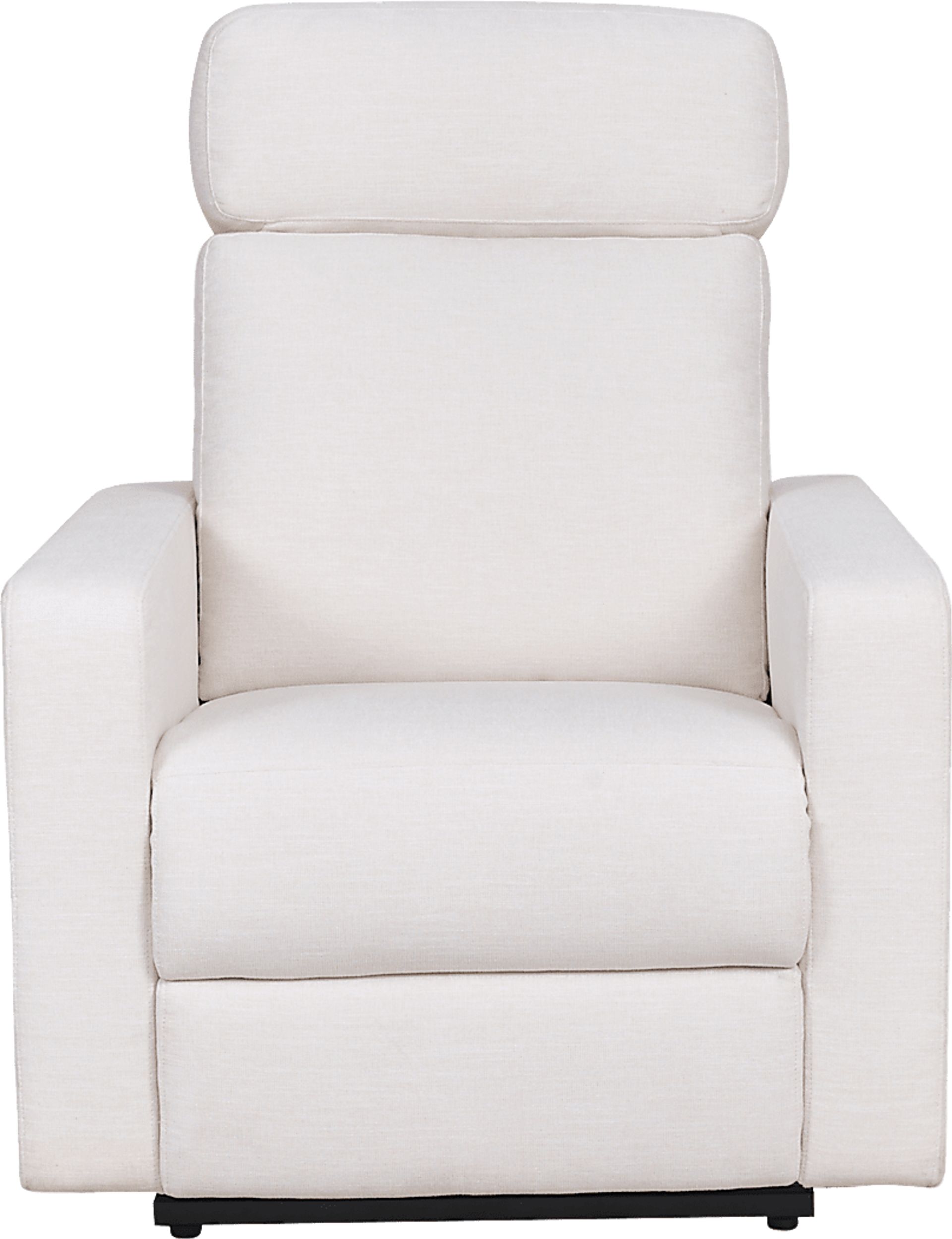 Relaxation Rocker White Auto Glider Recliner - Image 3