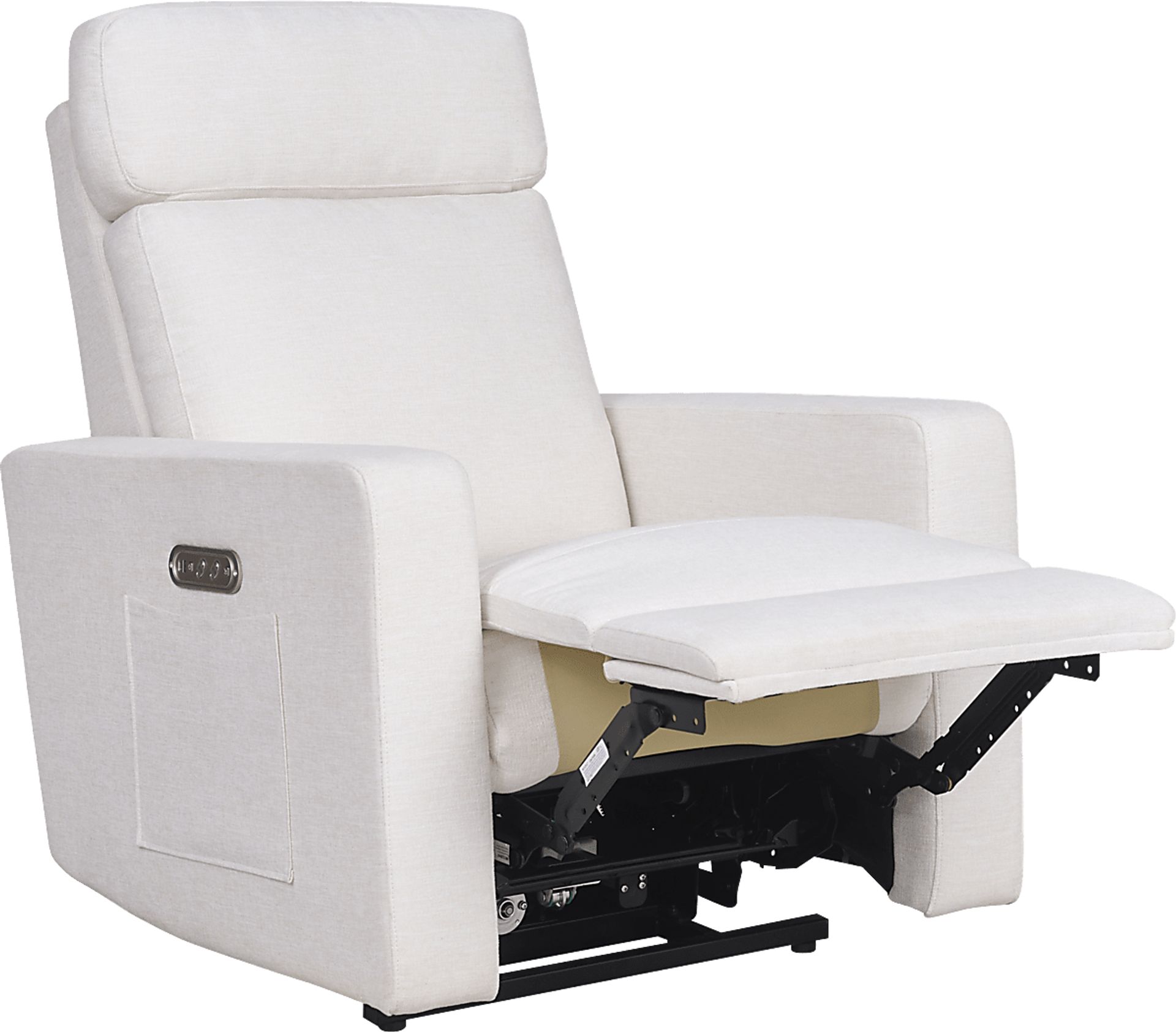 Relaxation Rocker White Auto Glider Recliner - Image 5