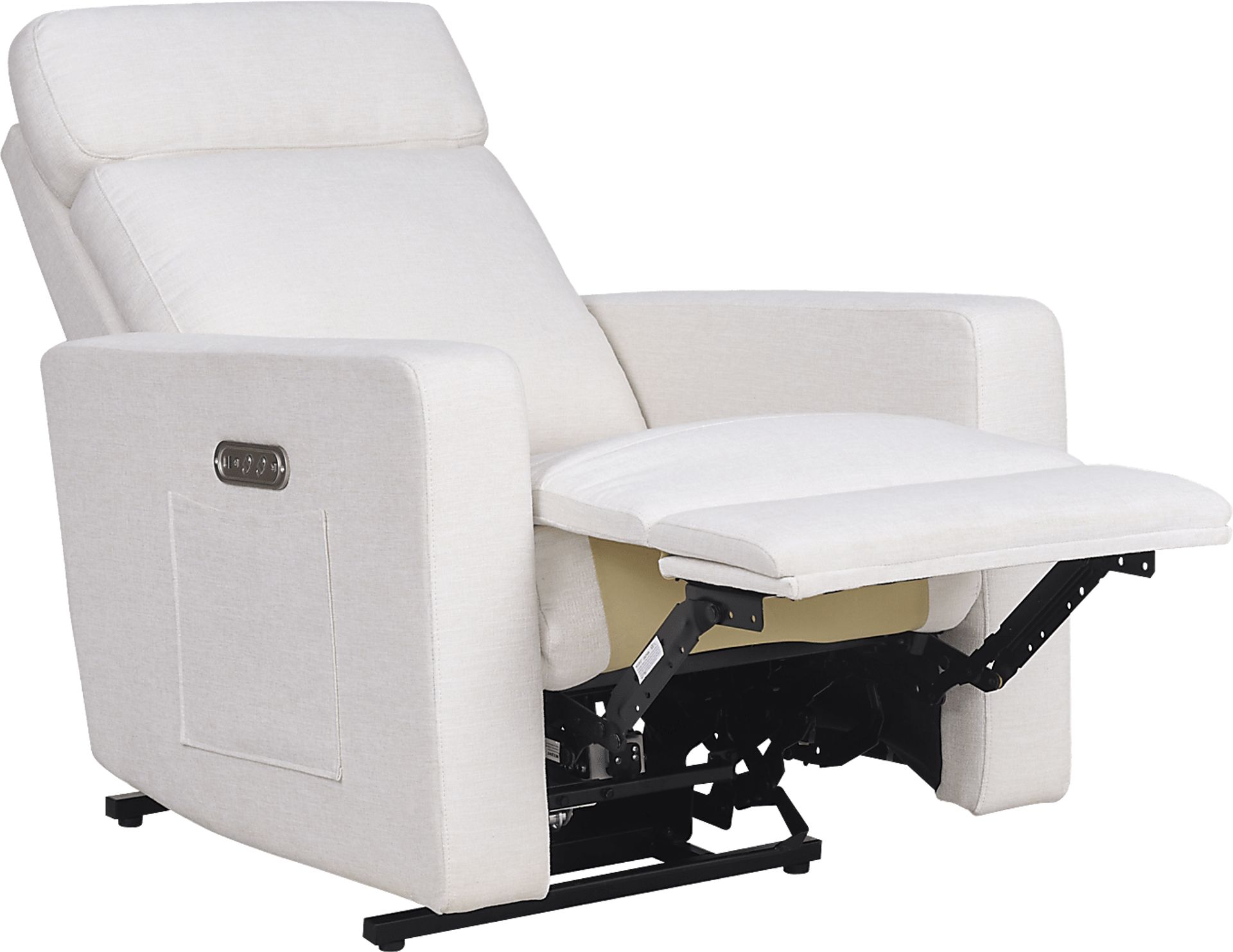 Relaxation Rocker White Auto Glider Recliner - Image 6
