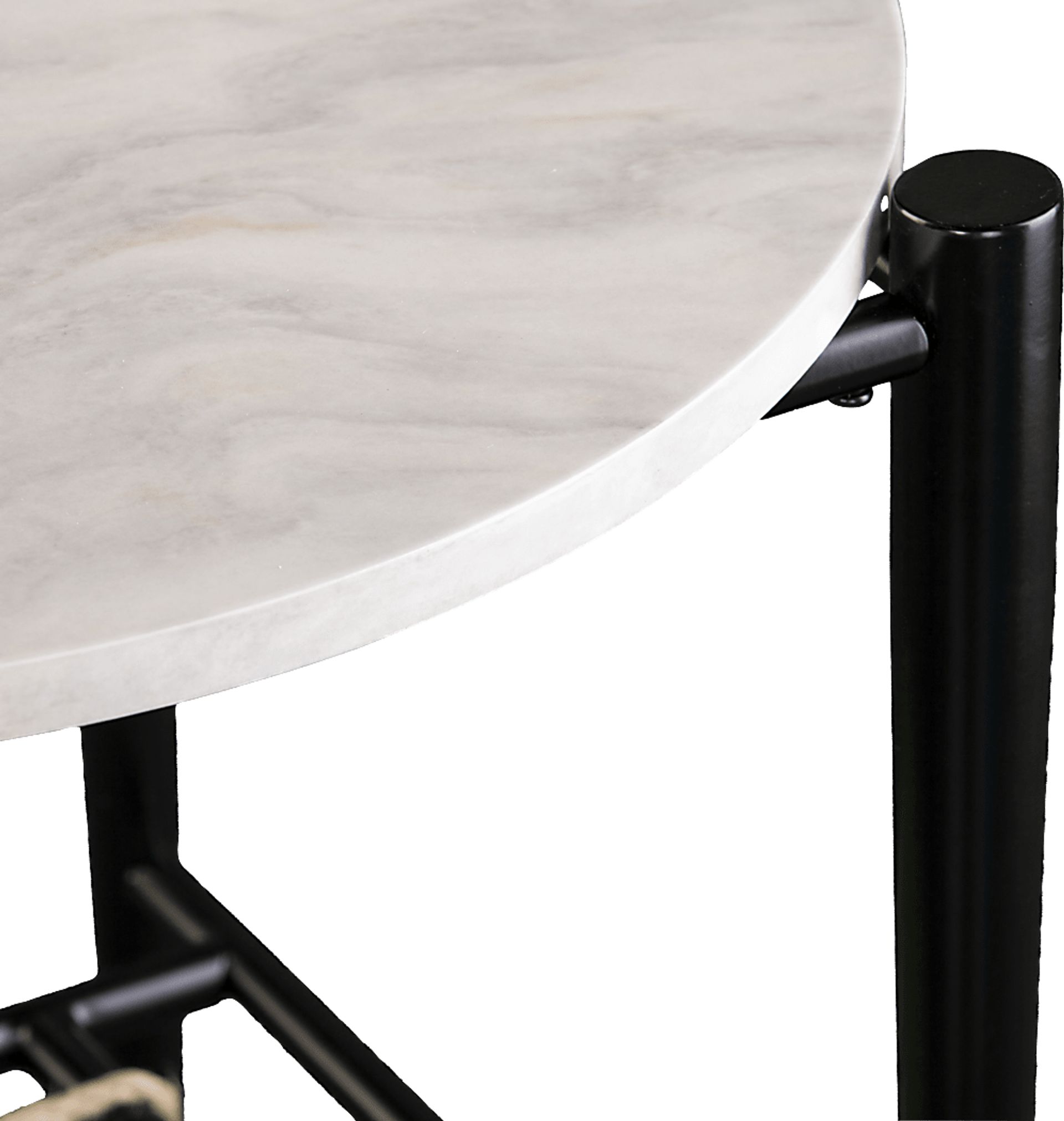 Relckin White End Table - Image 2